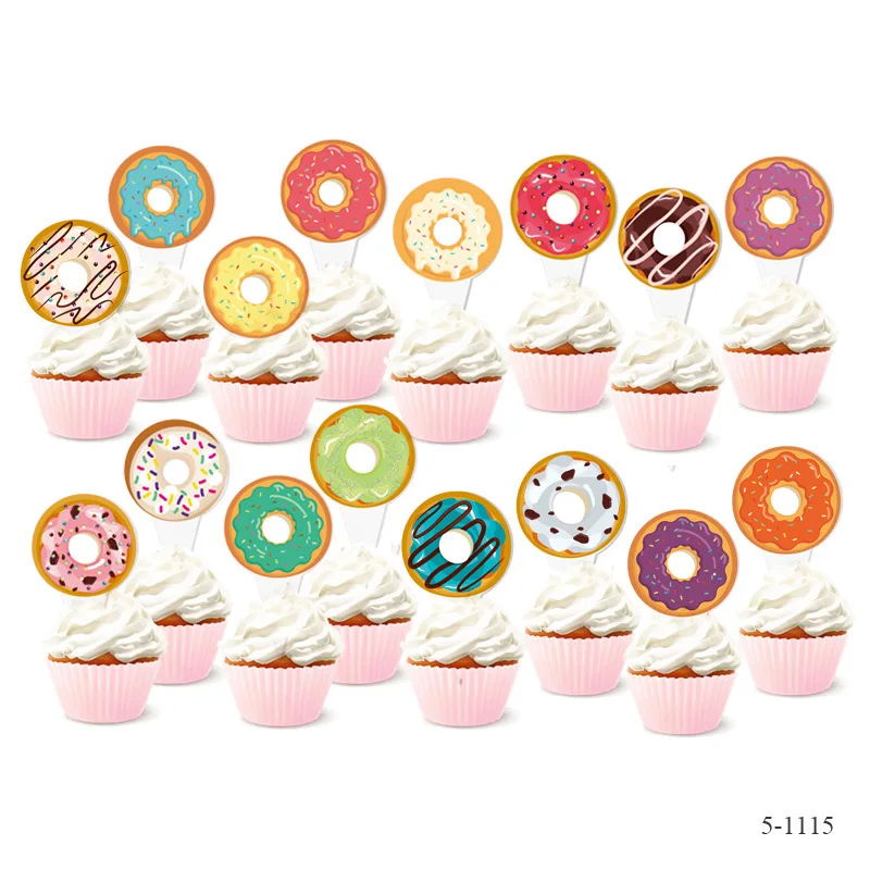 16 Pieces Kawaii Beignet Gateau Topper Pour La Fete De Donut Fournitures Mignon Anniversaire Gateau Topper Decoration De Douche De Bebe Buy Fournitures De Fete De Beignet Gateau D Anniversaire Decoration De Douche De