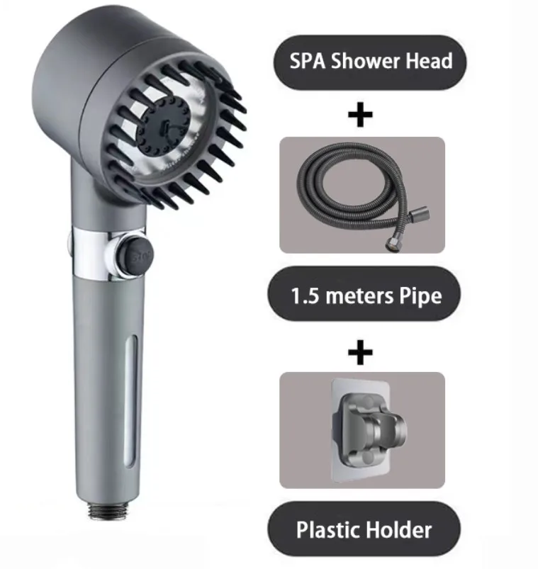 Round Water Saving Detachable Handheld Shower Heads High Pressure With