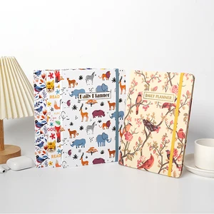 Customizable A5  Hardcover PU Art Paper Printed Eco Friendly Notebook with Pocket for School Office Supplier