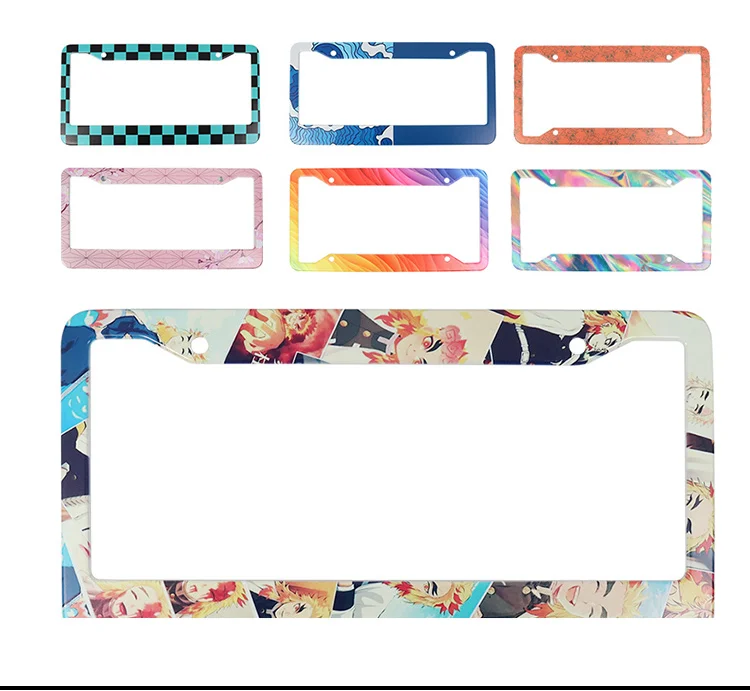 Custom Design Car Accessories 2024 Colorful License Plate Frame for USA Christmas Design manufacture