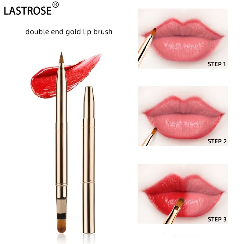 High Quality Makeup Double Head 2 In 1 Lip Brush Portable Lipstick Brush Concealer Eyeliner