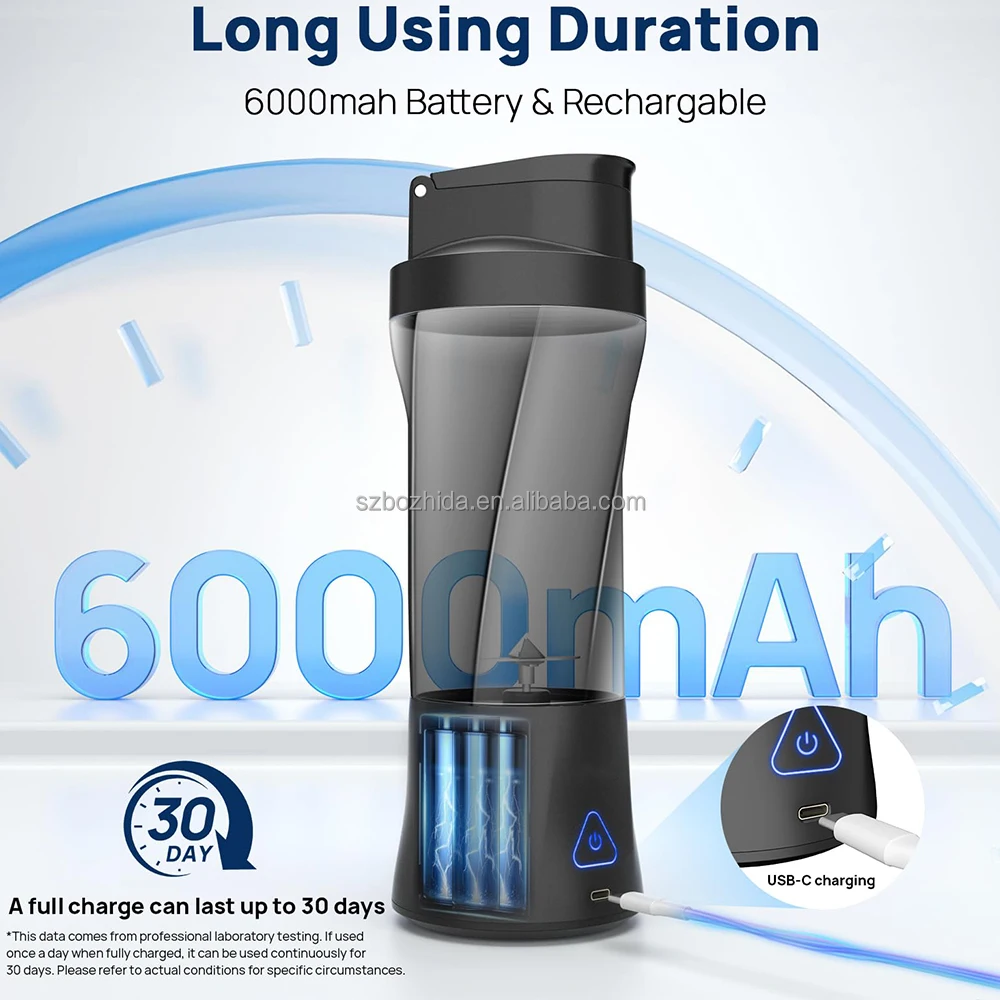 High-Speed 700ml Portable Juicer Blender Large Capacity Wireless Fruit Mixer Grinder Rechargeable USB/Battery Wireless Large