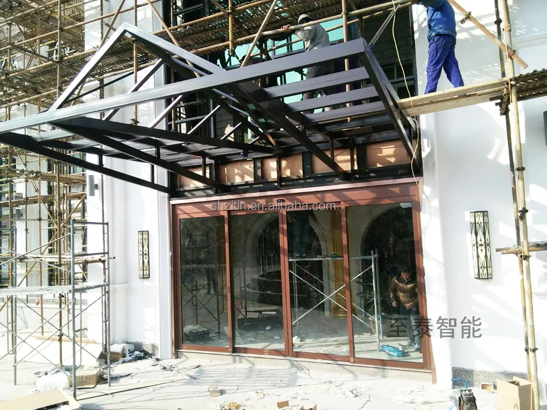 Professional Automatic Glass Sliding Door Drive Set Modern Design Style for Commercial Interior Use for Hotels Finished Surface