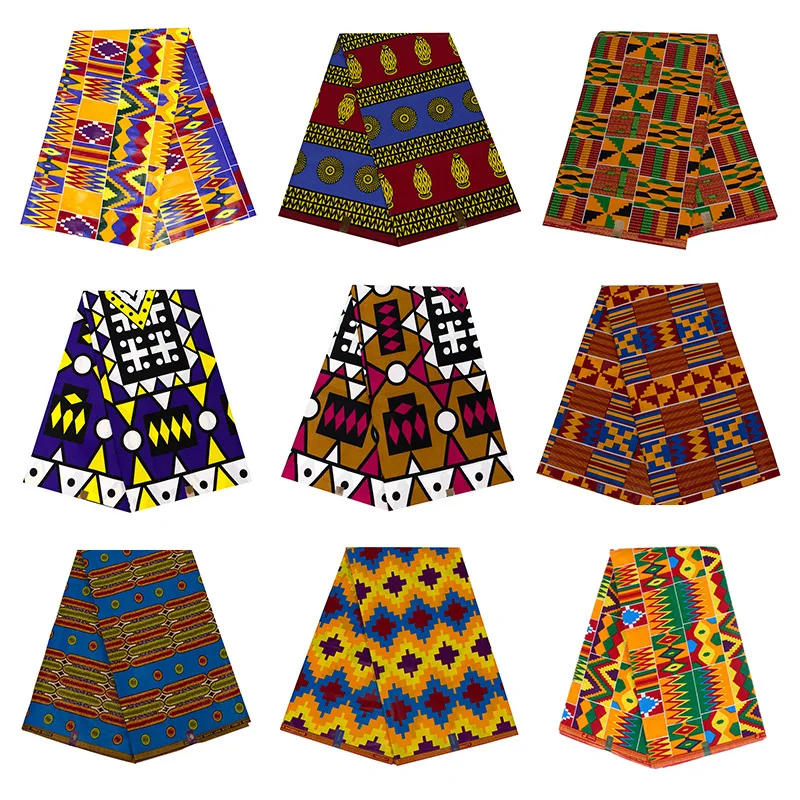 Ready to Ship Beautiful Wax Cotton Fabric Turkey Printed Washable Wax Cotton Fabric Comfortable Wax African Cotton Fabric