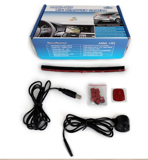 Wifi Rearview Camera HD Night Vision H.264 Chip Waterproof Wireless Camera Driving Video Recorder Car Blackbox