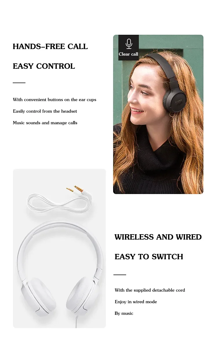 Tune660nc Headset Mobile Phone Computer Wireless Noise Reduction