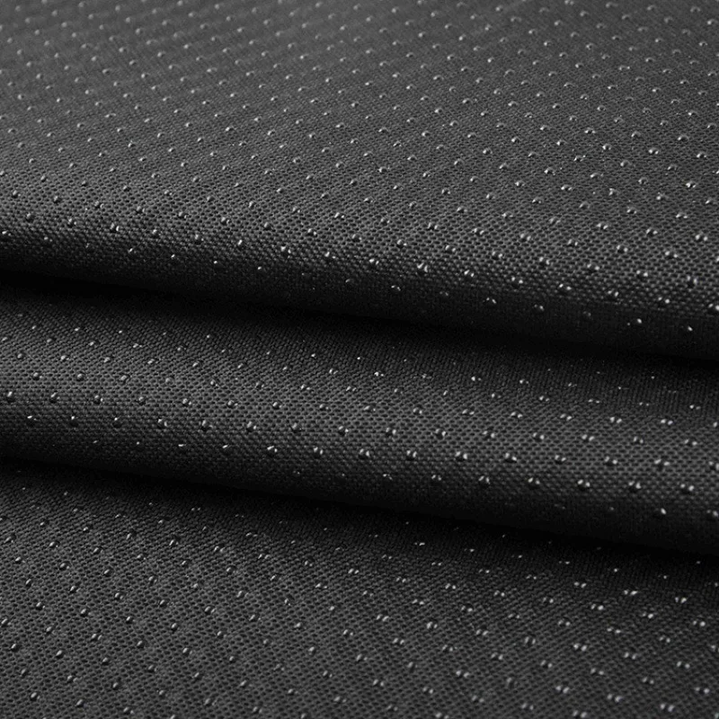 Polyester Anti Slip Silicon Dot Stretch Gabardine Non Slip Backing Fabrics