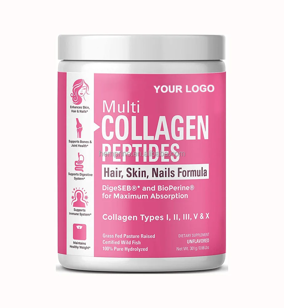 Private Label Pure Hydrolyzed Chicken Collagen Multi Collagen Peptides Powder