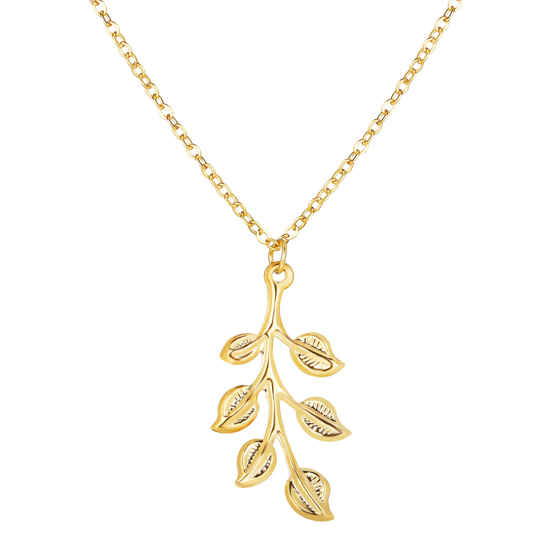 Wholesale Fashion New Choker Design Leaf Pendant Female Gift Jewelry Simple  Necklace Cute Attractive Zincalloy Gold Plated Necklace From m.