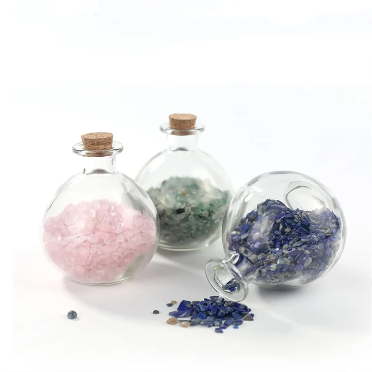 250ml Round Glass Bottles Clear Potion Bottles Decorative Glass Bottles