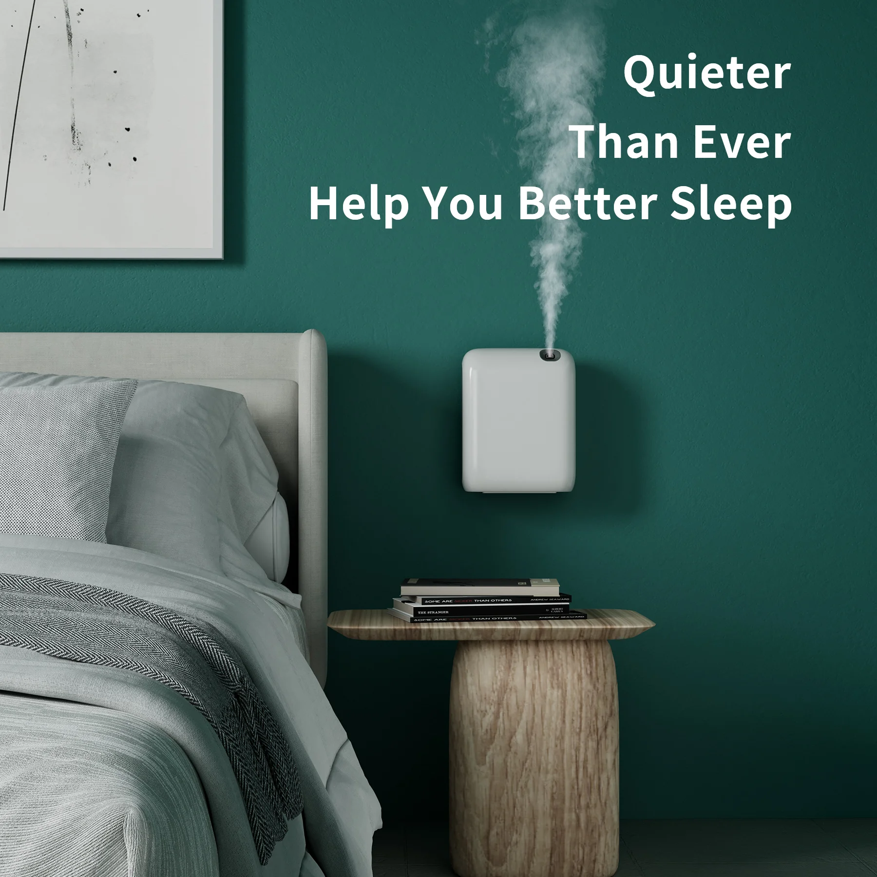 Crearoma Small Wall Mounted Fragrance Diffuser Machine Advanced Atomizer Head Elegant Outlooking Home Essential Oil Diffuser