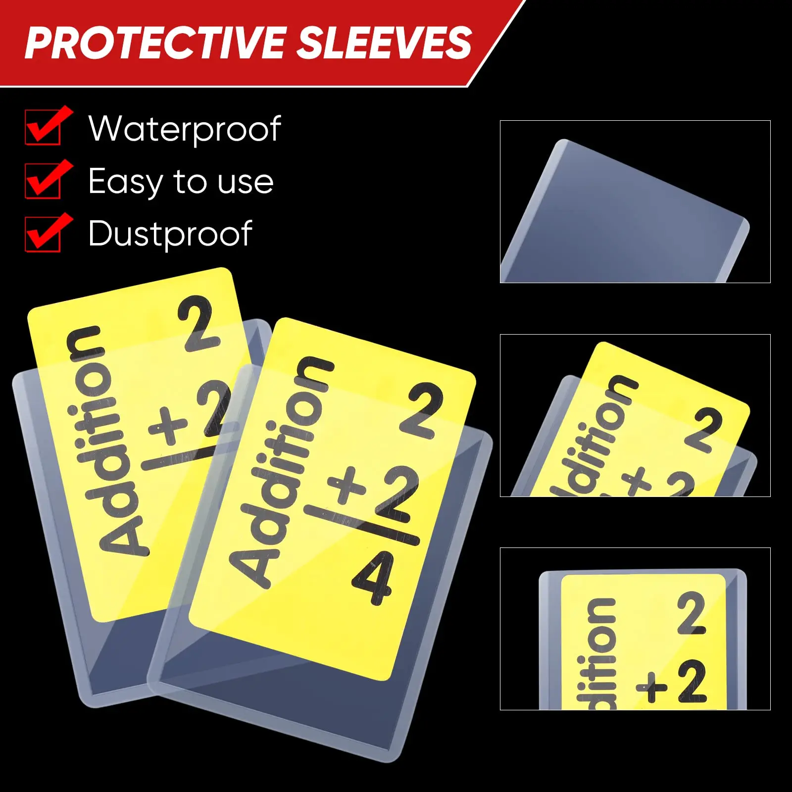 Card Sleeve - Durable Hard Plastic Protector for Trading Cards Card Sleeve - Durable Hard Plastic Protector for Trading Cards