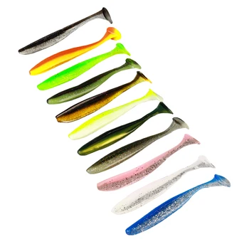 High Quality 55mm 70mm 90mm 120mm 10 Colors Soft Plastic Fishing Lure T Tail Soft Bait Paddle Tail Soft Plastics Lure – Soft Lure – view 2