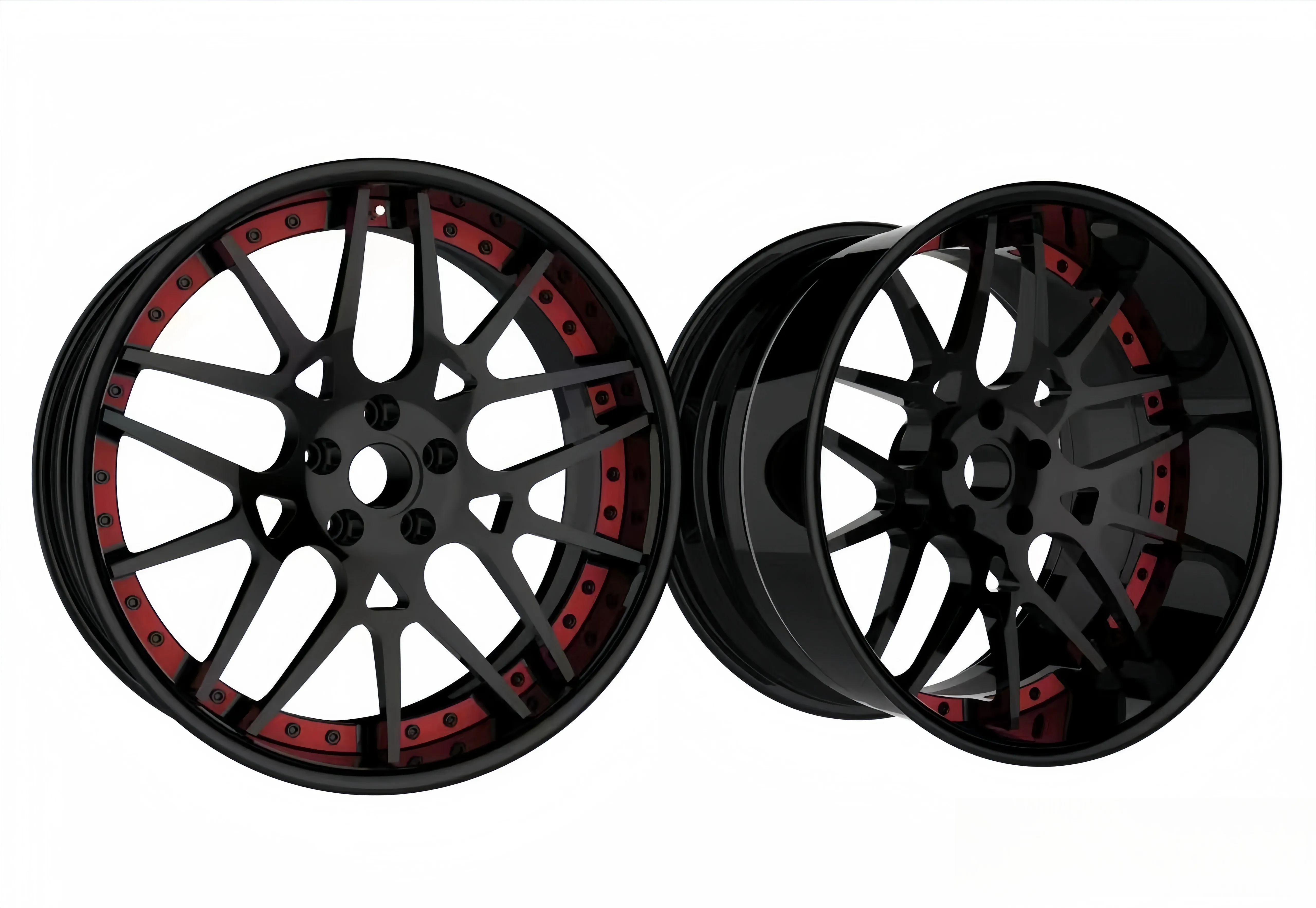 XINLAI New Custom Deep Dish Lip Forged Multi-rim 3-piece Wheel 5X112 20 22 Inch Aluminum Alloy Racing Car Wheels - Image 6