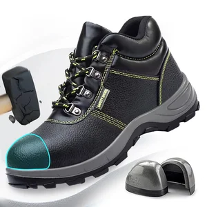 JIANKUN JK-8168 High Cut Work Safety Shoes Puncture and Anti-Cut Labor Protection with Iron Toe Iron Plate Good Price