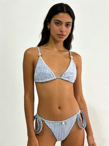 2026 Flower Euro-American Style Women's Seamless Swimsuit Lace Stylish Petal Bikini Triangle Beachwear From Factory Manufacturer