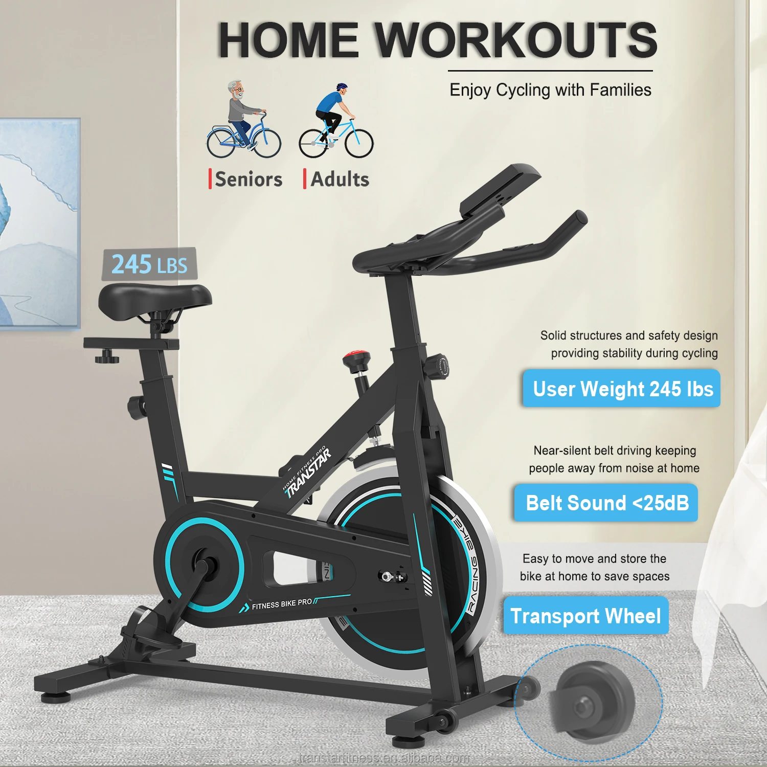 OEM Factory Cycling Gym Exercise Fitness Magnetic Spinning Bike Indoor