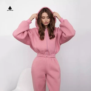 Custom Jogging Suits Loose Style Sport Cloth Women Sweatsuits for Women Sets 2 Piece Sweatpants and Hoodie Set