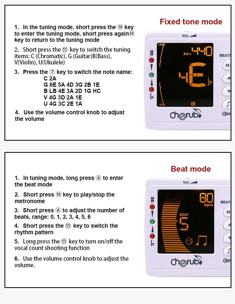 Cherub Wmt-555C Tuner For Stringed Instruments Tuner Battery Models Guitar  Tuner Oem Violin Twelve Equal Temperament - Buy Cherub Wmt-555C Guitar  Tuner,Violin Tuner,Tuner Product On Alibaba.com