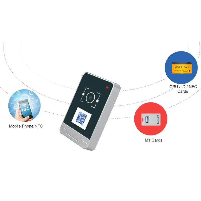 RD009 TCP/IP HTTP Protocol Mifared Card Reader RFID Card Reader with QR Code Scanner for Access Control Turnstile and Elevator