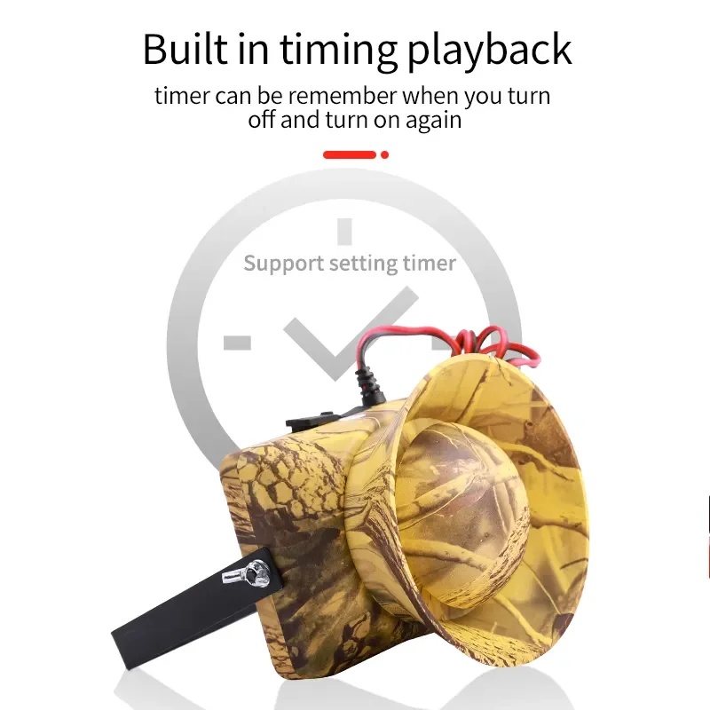 Factory Mp3 80w 160dB 340 Bird Sounds 7 Groups Timer Electronic Quail Calls Hunting Bird Caller with 6 Languages