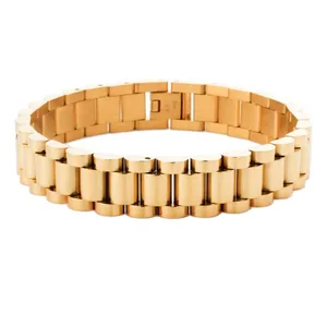 Women's Stainless Steel 18K Gold Plated Punk Geometric Chain & Link Bracelet Bangle for Parties Weddings and Gifts