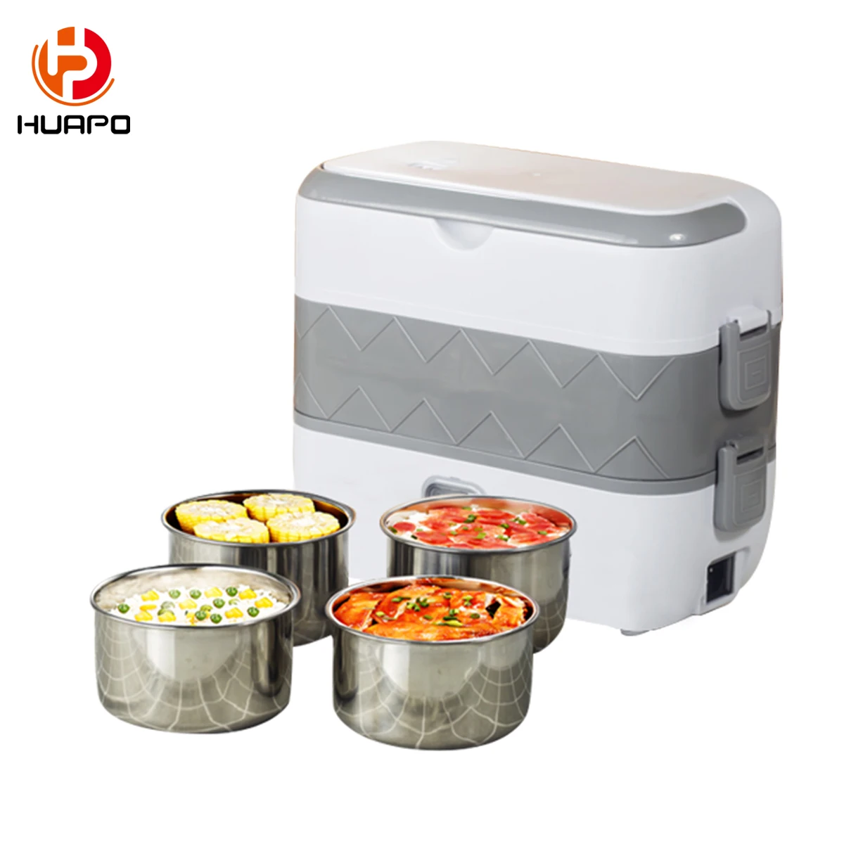 Electric Lunch Box Multifunction Rice Cooker Food Warmer Stainless Steel  Portable Double-layer Heated Lunch Box Travel 220V