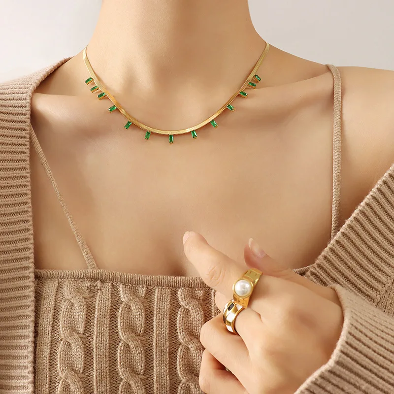 Ins Pvd Plating Trendy Snake Chain 