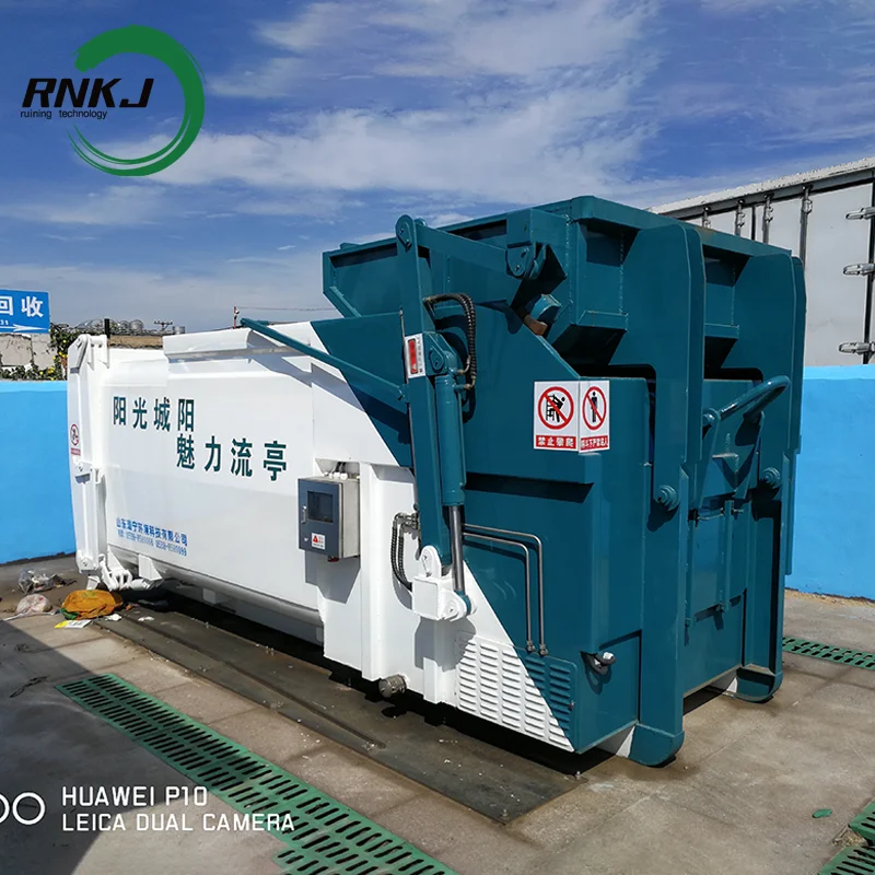 18cbm Garbage Truck Trash Can Cleaning Machine  Trailer Waste Compactor