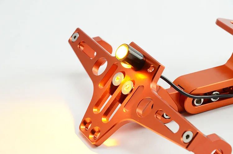 SLKE аксессуары для мотоциклов Серебряный стальной монстр модифицированный держатель Маленькая обезьяна номерного знака электрического