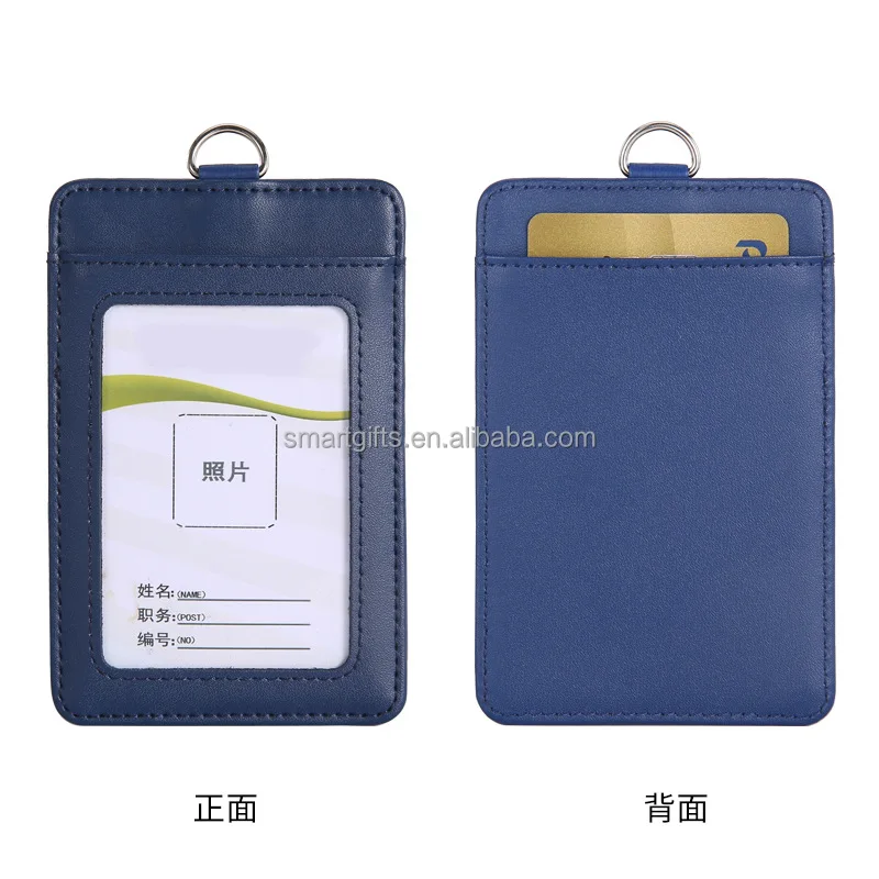 Wholesale Vertical and Horizontal PU Leather ID Card Holder Badge Holder ID card,10 Pieces