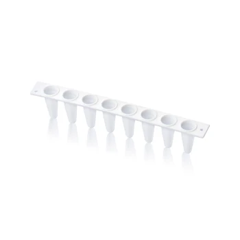 Factory Direct Supply Lab Disposable Plastic White 8 Strip Tube 0.1ml 8-strip Pcr Tubes With Ring Clear Cover