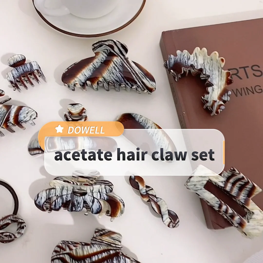 Dowell Korean Eco Friendly Acetate Milk Coffee Hair Clip For Women