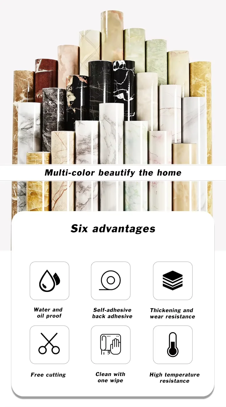 Peel and Stick Texture Soft Self-adhesive Pe Foam Wall Panel 3d Marble Pattern Mural Wallpaper