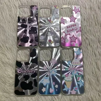 For Redmi POCO X6 Pro TPU IMD Glitter Cute Phone Case For iPhone 15 13 12 11 Super Star Pattern Bling Phone Cover