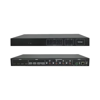 4x4 4K60 PIP Seamless Switching Matrix Switcher LCD KVM Multi-Picture Split Processor