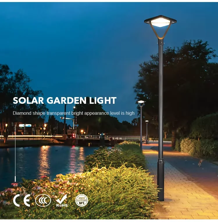 Solar Garden Light Modern Popular LED Solar Lights Outdoor Waterproof Courtyard Garden Lights details