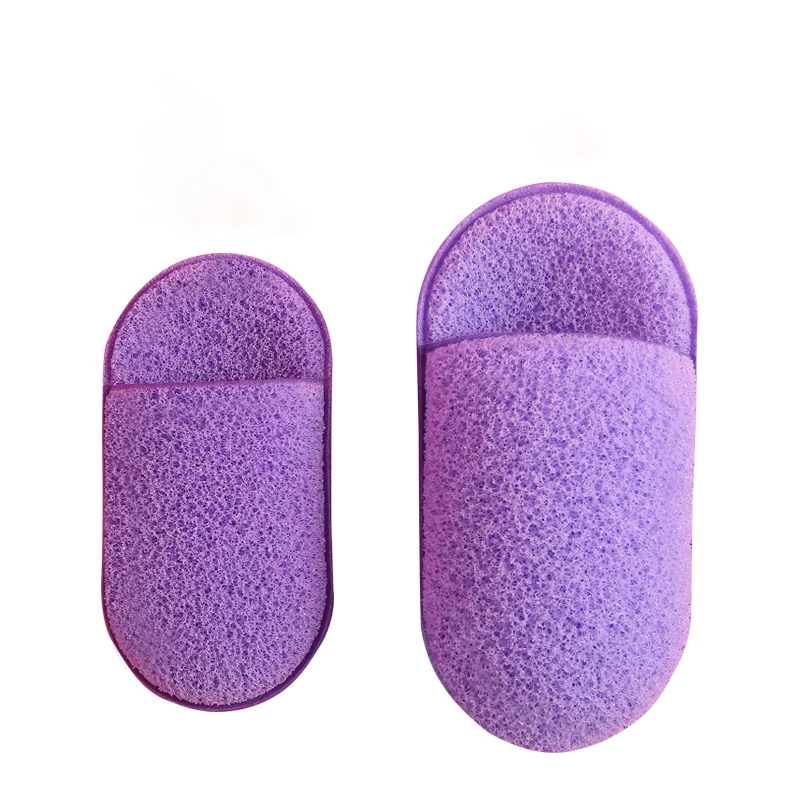 China Factory Lowest Price Makeup Remover Pads Leaf Heart Small Finger Shape Washable Puff  Face Cleaning Sponge