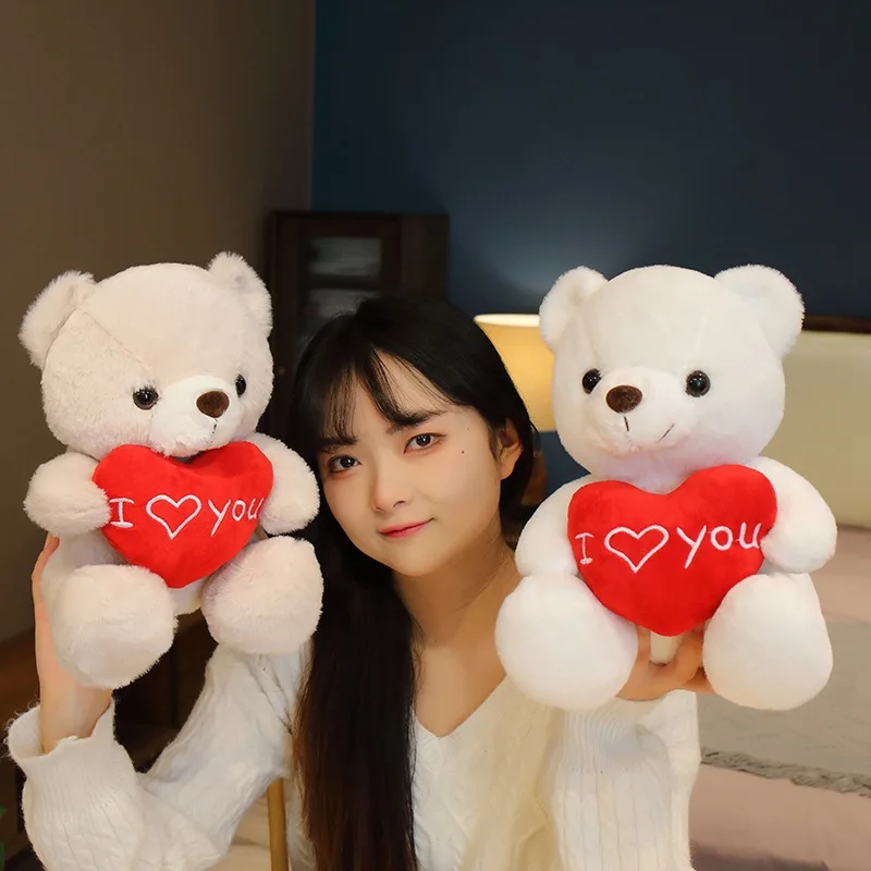IKASA Ours en peluche doux pour la Saint-Valentin 27 cm | Ours en peluche ultra doux avec fleur rose pour la Saint-Valentin, cadeaux pour petite amie IKASA Ours en peluche doux pour la Saint-Valentin 27 cm | Ours en peluche ultra doux avec fleur rose pour la Saint-Valentin, cadeaux pour petite amie