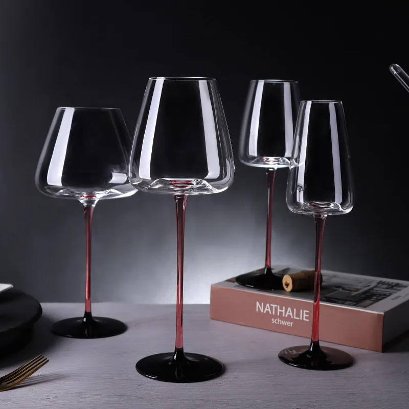 Luxury Goblet Wine Glass Custom Red Big Wine Glass Goblet Round