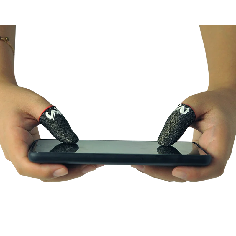 2 Paires De Manchons Gaming Anti-transpiration - Gants Fins écran Tactile Pour Jouer Sur Mobile En Hiver