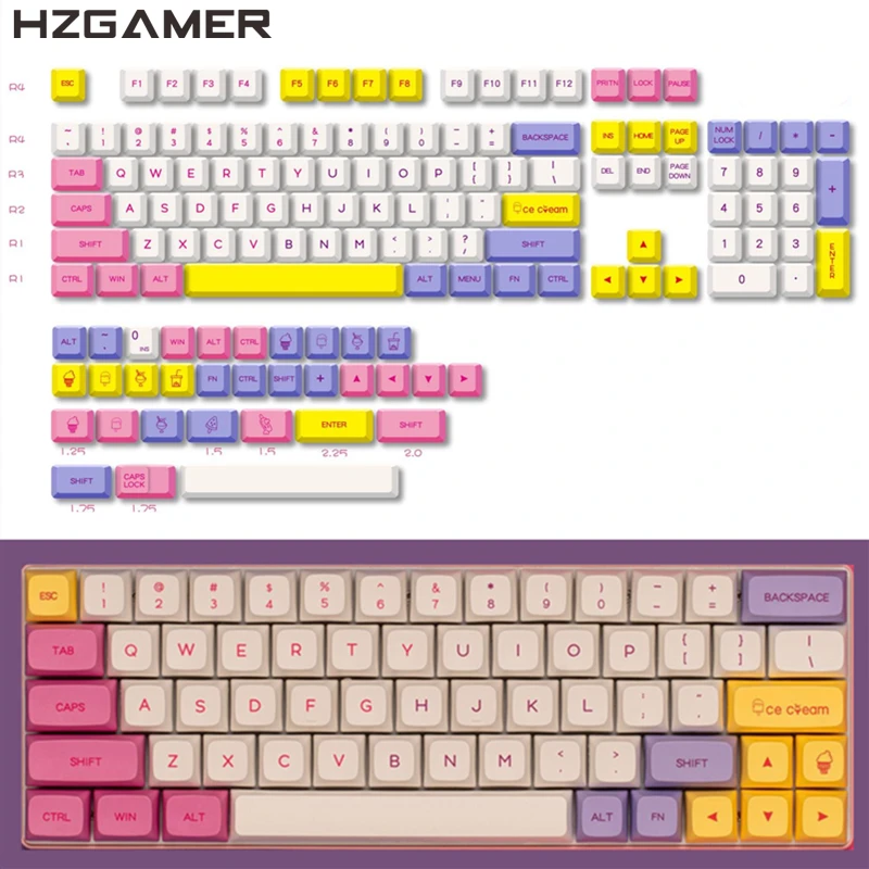 Hzgamer Dye Sublimation Keycaps,Pbt Custom Xda Profile Keycap For ...