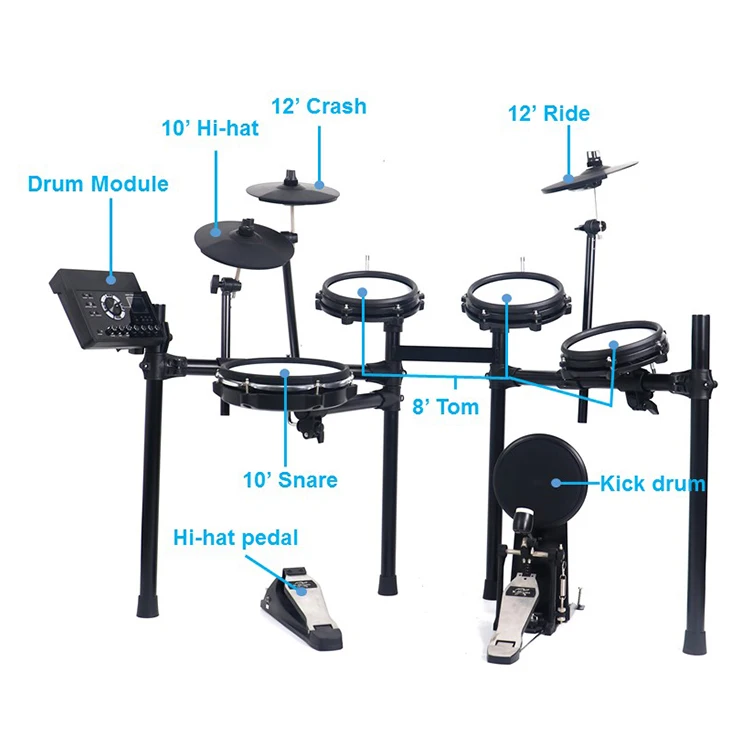 MOINNG Professional Digital Drum Set Electronic Percussion Kit Factory Direct