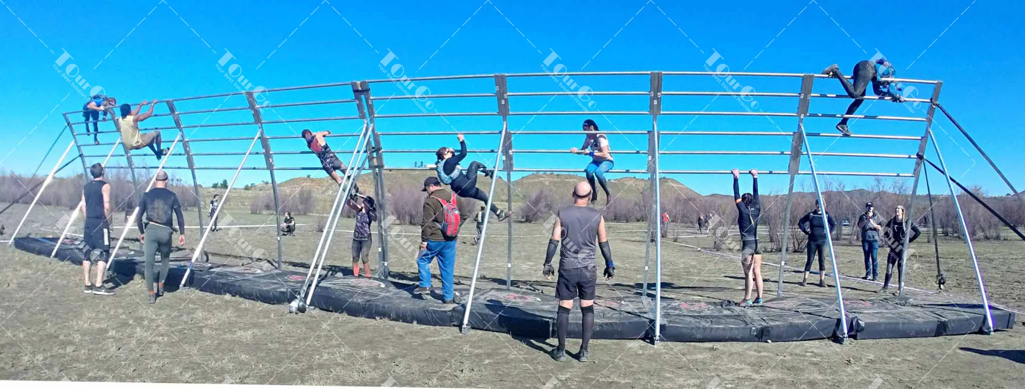 Ninja Warrior Course Durable Outdoor Spartan Race Obstacles