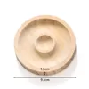 round wooden plate