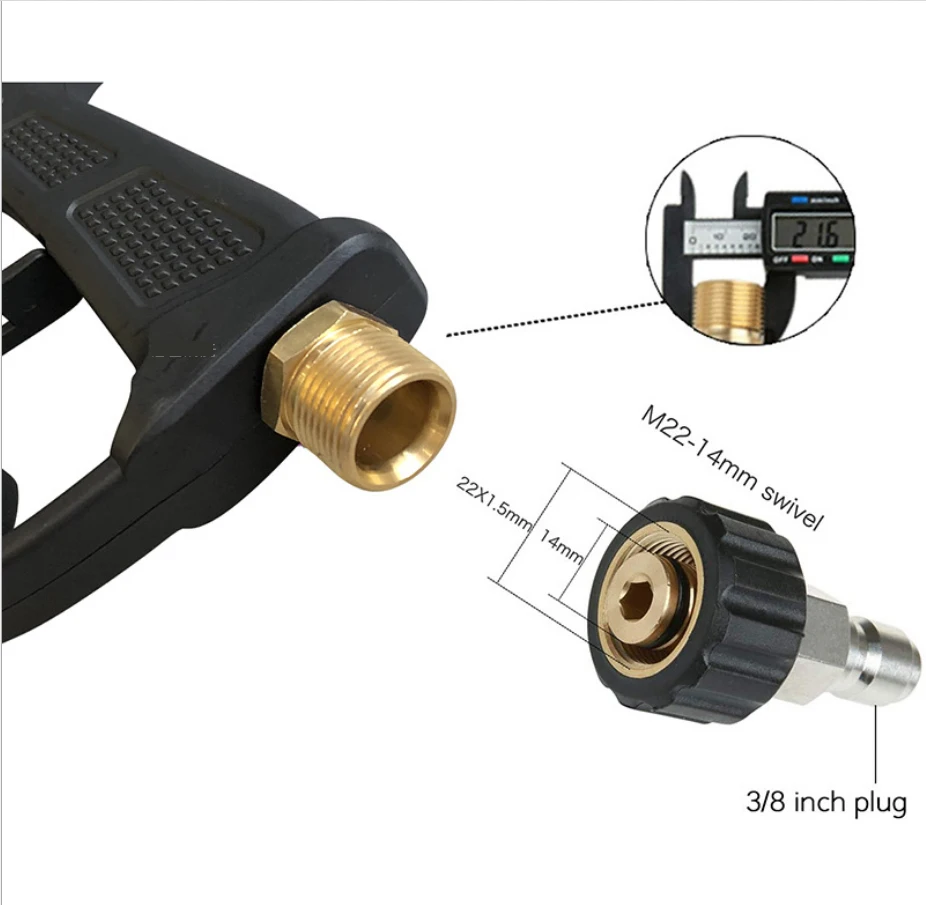 Многофункциональный водяной пистолет высокого давления с быстроразъемным цветным соплом