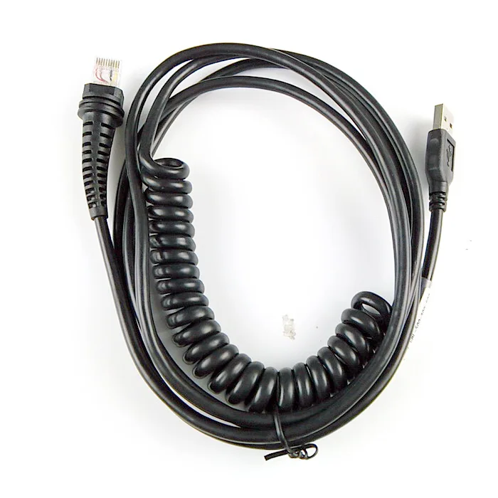 Coiled BarCode Scanner USB Spiral Cable 3M(10ft) For Honeywell HHP