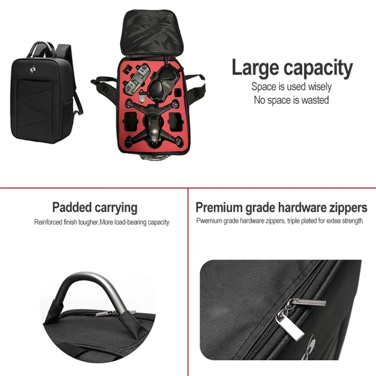 Drone Carry Bag for DJI FPV Combo - Shockproof, Waterproof Nylon