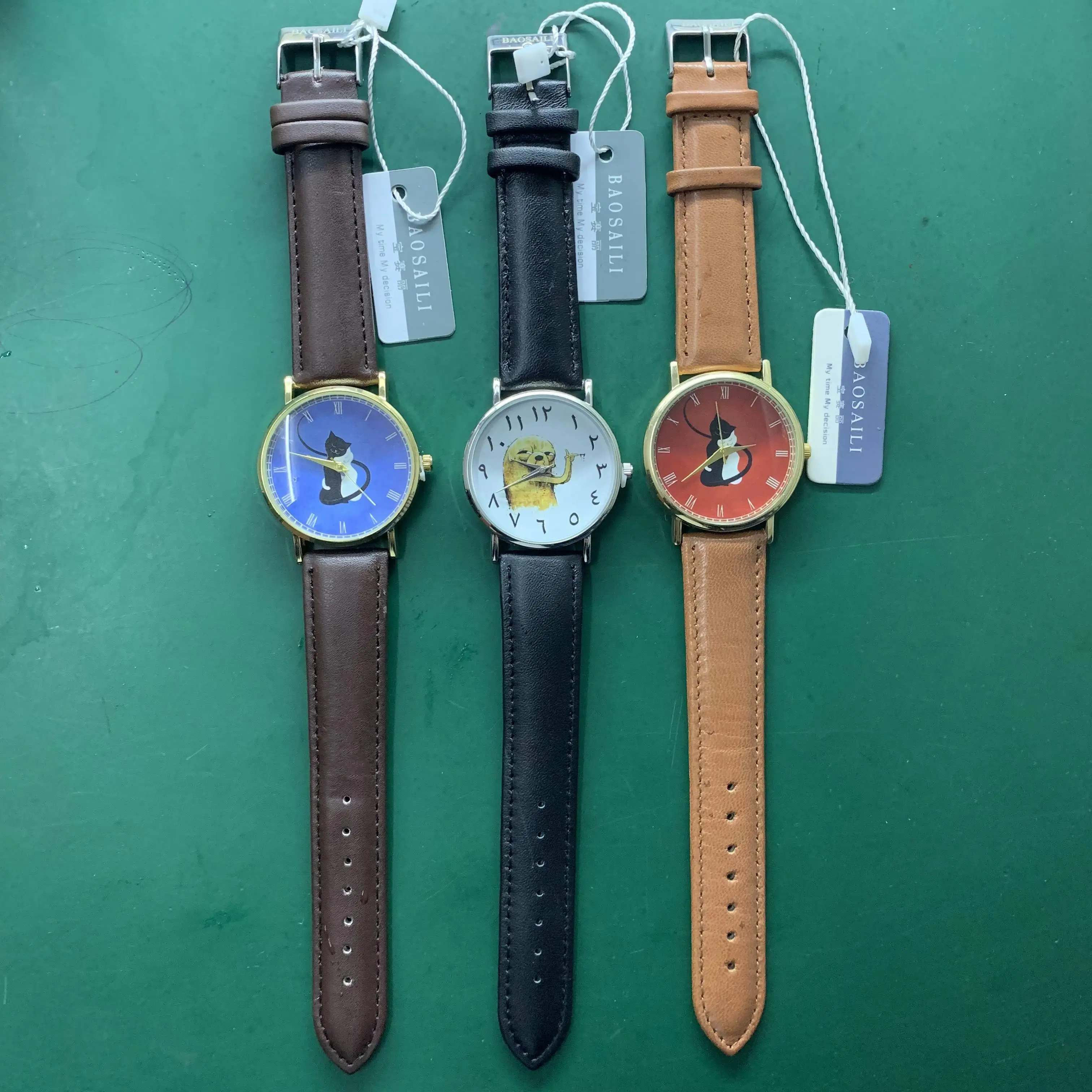 Orologio da uomo in oro orologio da polso da donna Unisex cinturino in  pelle in metallo foto foto orologi personalizzati sublimazione quadrante  bianco - Main Image