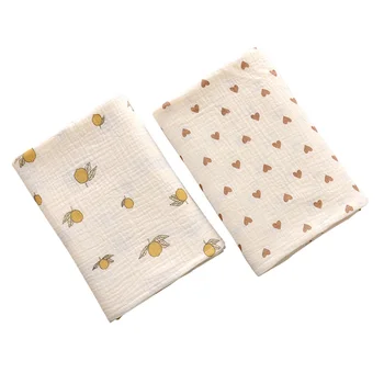 High Quality 100*100Cm 2 Layers Gauze Baby Blankets For Newborns Cotton Baby Muslin Swaddle Blanket